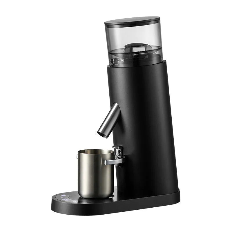 Portable electric coffee grinder with stainless steel body and 0.5L capacity