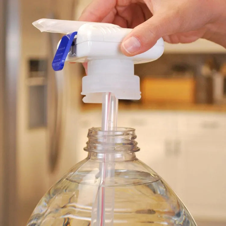 Electric beverage pumping device with PP silicone straws and blue pressure handle for milk and juice dispensing
