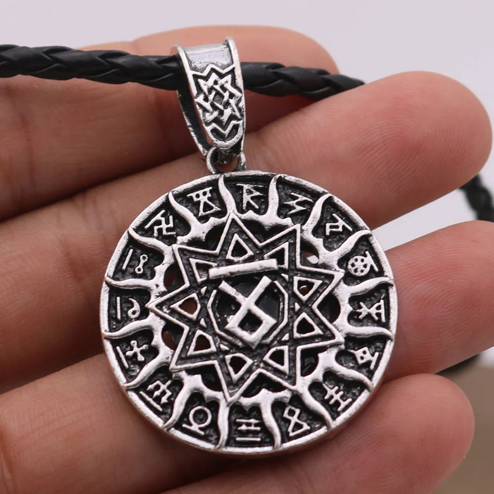 Lunavin ODing logo pendant necklace with Nordic myth theme on adjustable 51-80cm chain