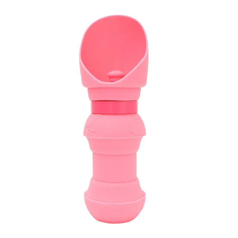 Collapsed and unfolded views of a silicone pet folding water travel bowl in mint green.