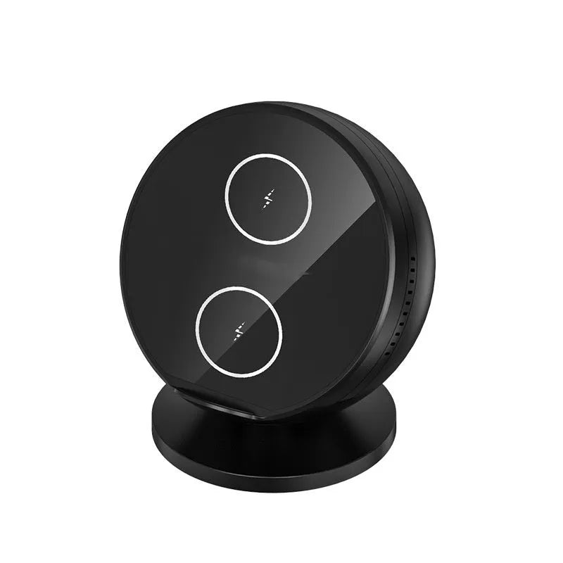 XC-11 multifunctional mobile phone holder with wireless charging and Bluetooth speaker in black, blue, pink, or white.