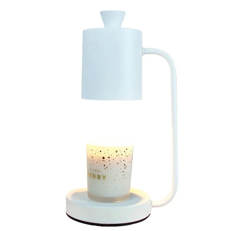 European style aromatherapy melting wax lamp with dimmer switch in white or yellow
