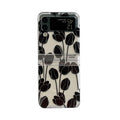 Flower pattern phone case for Samsung Galaxy Z Flip3 and Z Flip4 folding screen phones