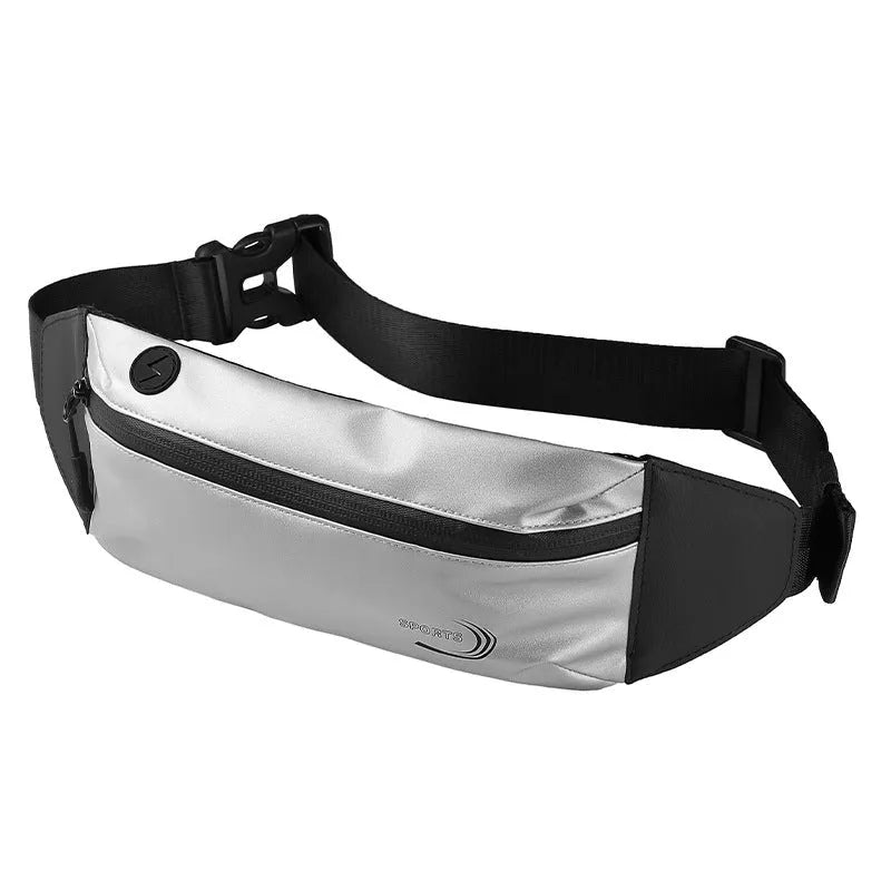 Men's waterproof sports waist bag in polyester with 45cm width