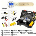 Multifunctional double cylinder 150W air pump with digital display toolbox and tire pressure gauge for household and automotive use
