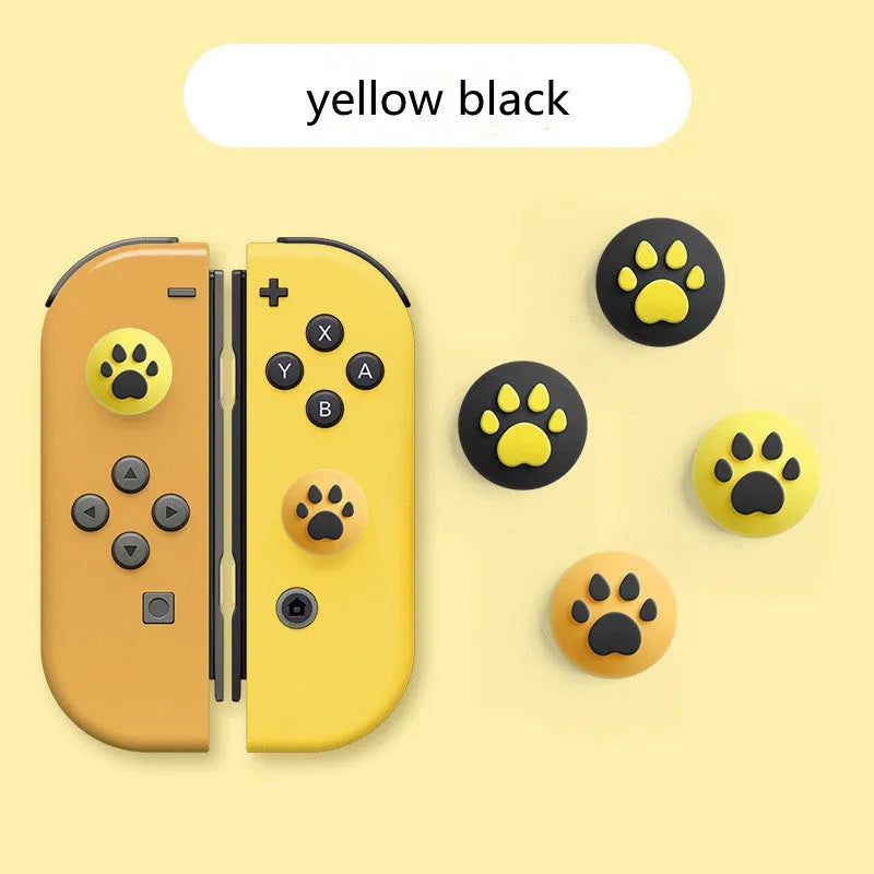 Four silicone thumbstick grip caps for Nintendo Switch Lite console in assorted colours