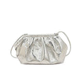 Women's shell-shaped PU leather crossbody bag with multiple internal compartments in rose red colour