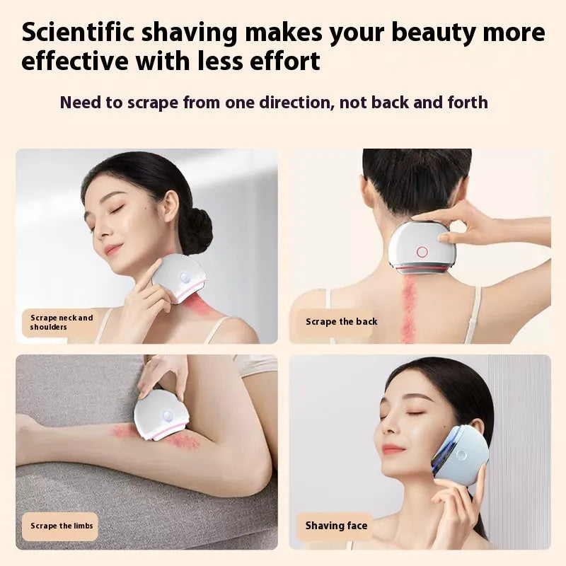 Household electric scraping photon IPL beauty device in 2004 colour with Type-C charging interface