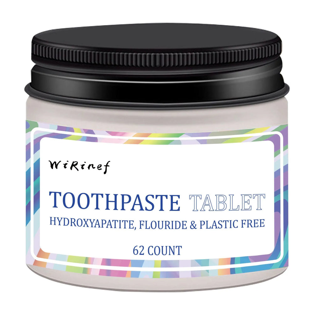62 portable toothpaste tablets in TP19 solid colour for travel and daily oral care