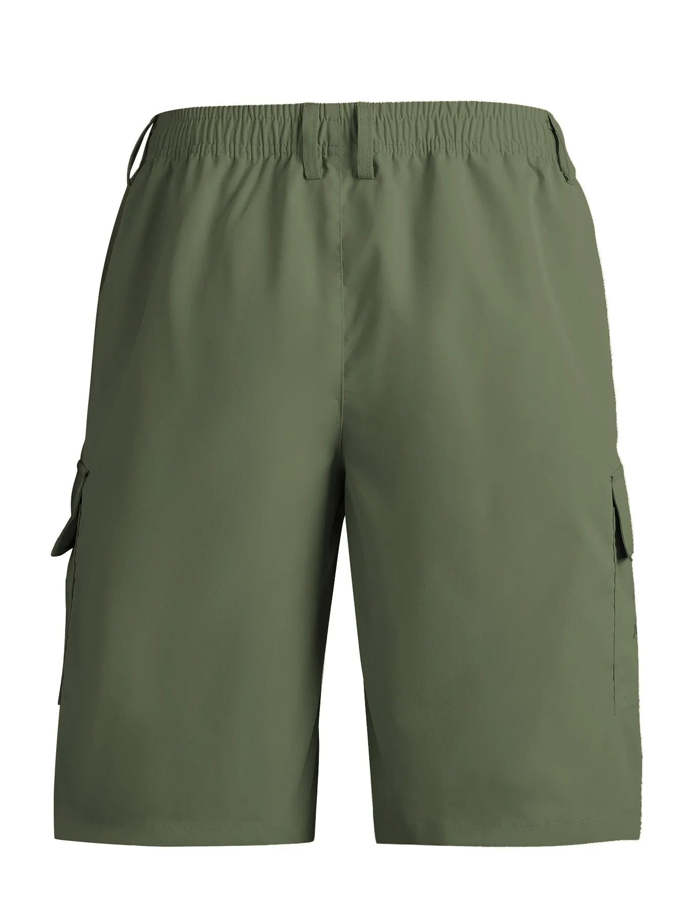 Straight cut casual shorts in polyester with micro elasticity, shown in black colour