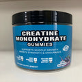 Bottle of raspberry flavoured creatine monohydrate gummies 120 pills