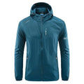 Men's lightweight hooded summer jacket in nylon fabric for sun protection, loose fit design