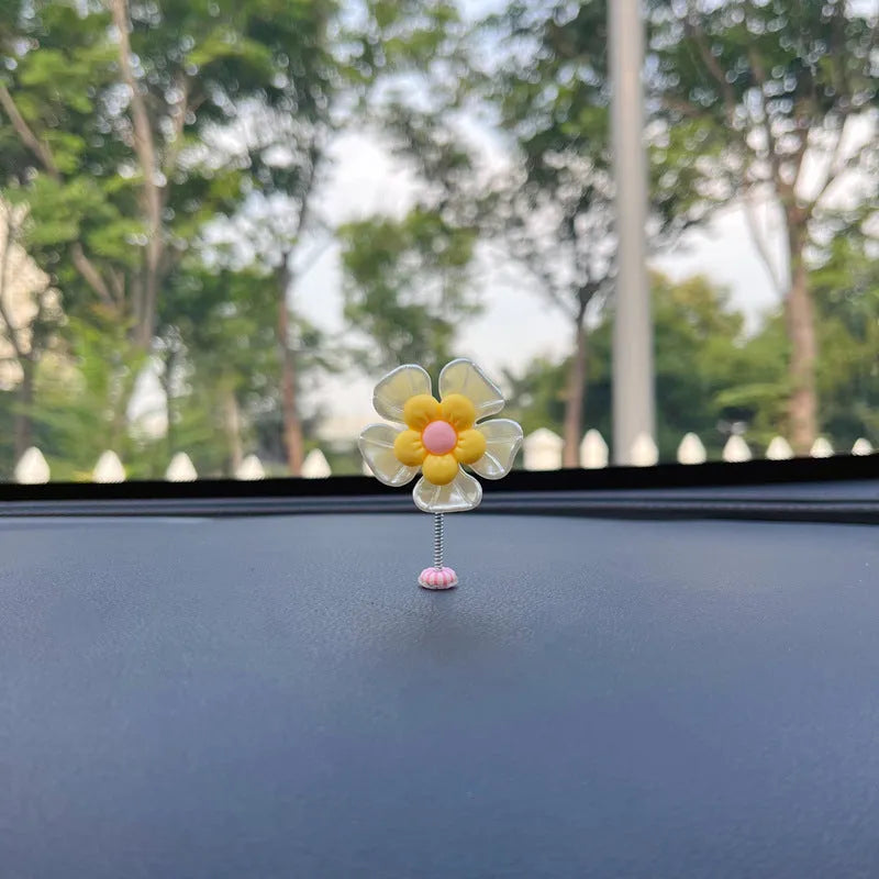 Plastic car swing decoration ornament in multiple colours for dashboard or mirror hanging