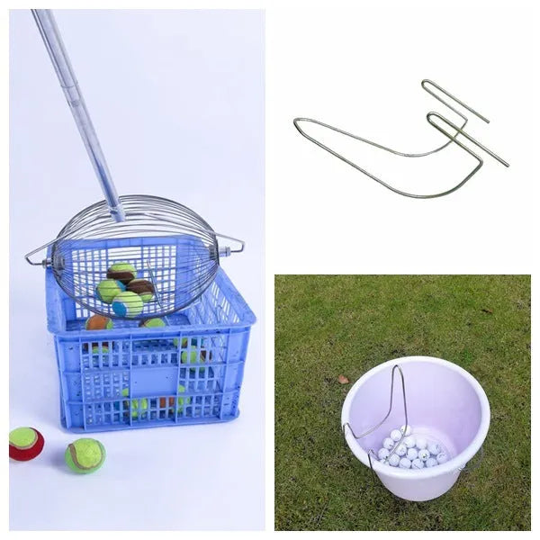 304 stainless steel golf ball picker with metal colour finish for retrieving practice balls.