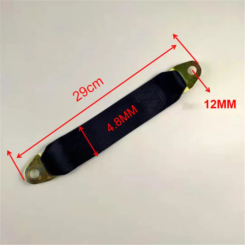 Polyester door fixing belt with screws and nuts for securing doors in position