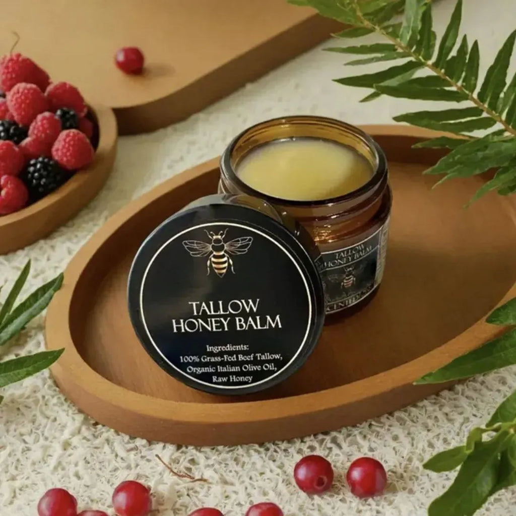 Honey Butter Moisturising Facial Cream in a 57g jar, shown with Citrus, Lavender, and No Fragrance variants.