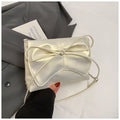 Women's black PU leather crossbody underarm bag with horizontal square shape and sewing line detail