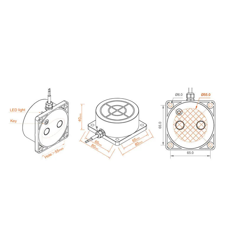 Wireless fluid level monitor sensor for water and oil tanks with remote app control