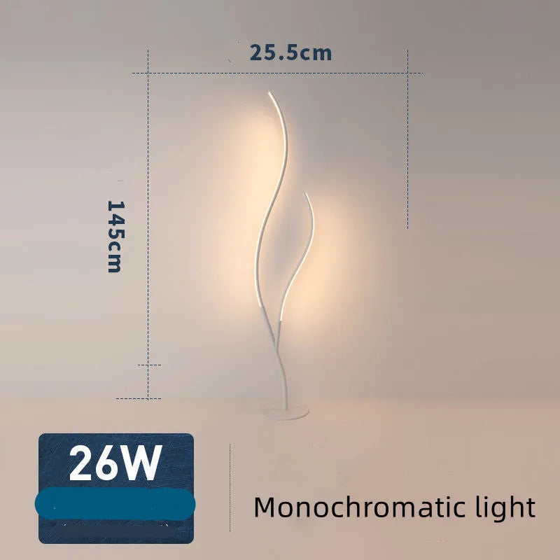 Fashion Twig Artistic Line Floor Lamp with silicone shade and aluminium alloy body in black