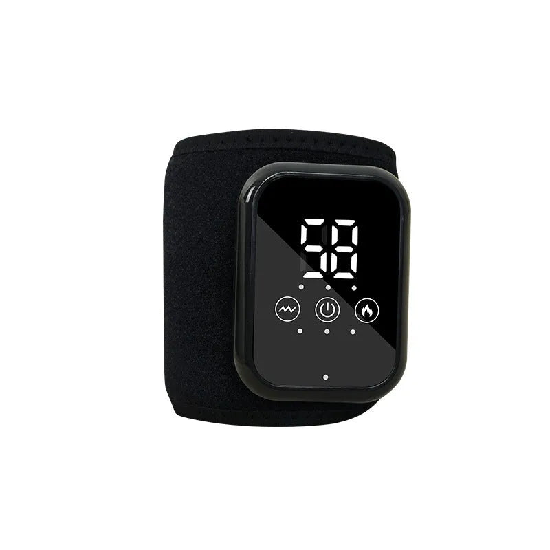 Black electric heating ankle sleeve for heel and joint warmth with 8W power