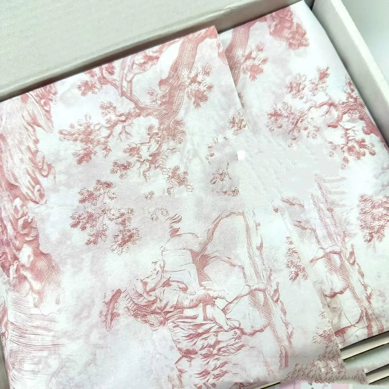 French MG decorative tissue paper 50x70cm in retro style with pink purple and green purple colour options