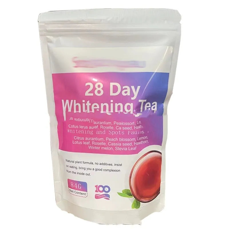 28 day herbal tea collection with 16 varieties including slimming, detox and whitening blends for women