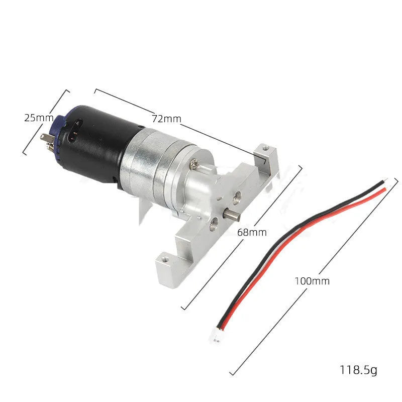 R636S silver D12 metal gearbox alloy upgrade part for remote control car large torque modification