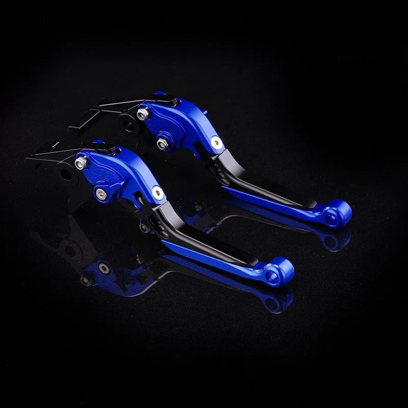 Adjustable anodised aluminium horn handle motorcycle clutch lever in multiple colour options