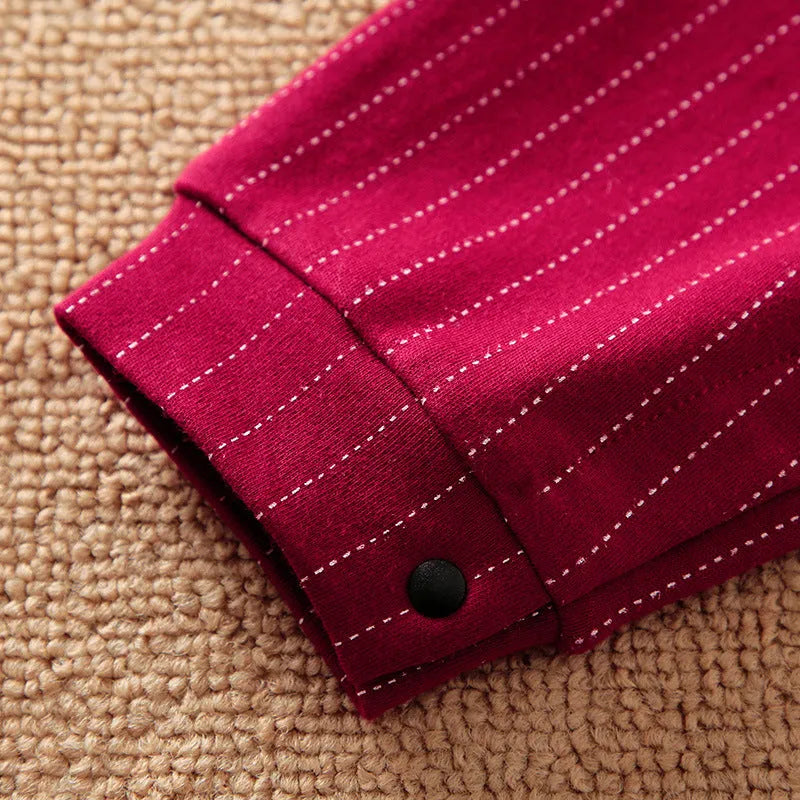 Wine red cotton baby boy romper one-piece suit with long sleeves in gentleman style.