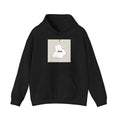 Black drop-shoulder sleeve casual sports hoodie with printing decoration and functional pockets