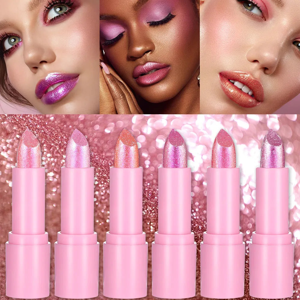 Sweetheart bow XINGX diamond lipstick from Starlight Diamond series in six colour shades.
