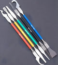 Five piece stainless steel plastic tool disassembly crowbar set with thin 0.07mm blades