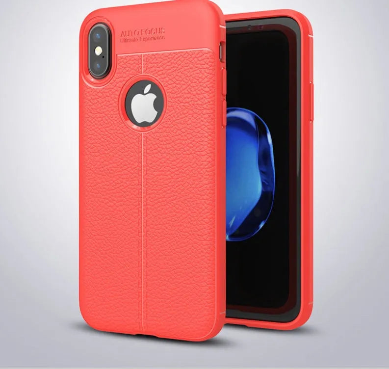 WeFor OnePlus smartphone case with textured PU leather back and coloured silicone edges