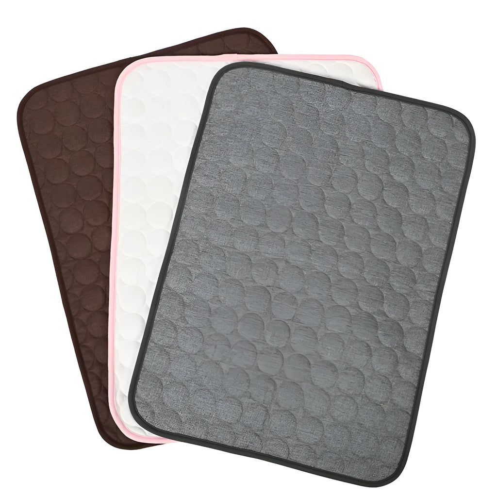 Double-sided thermal dog bed in brown cloth with thermal backing, size 71x51cm or 107x71cm, for small and medium dogs