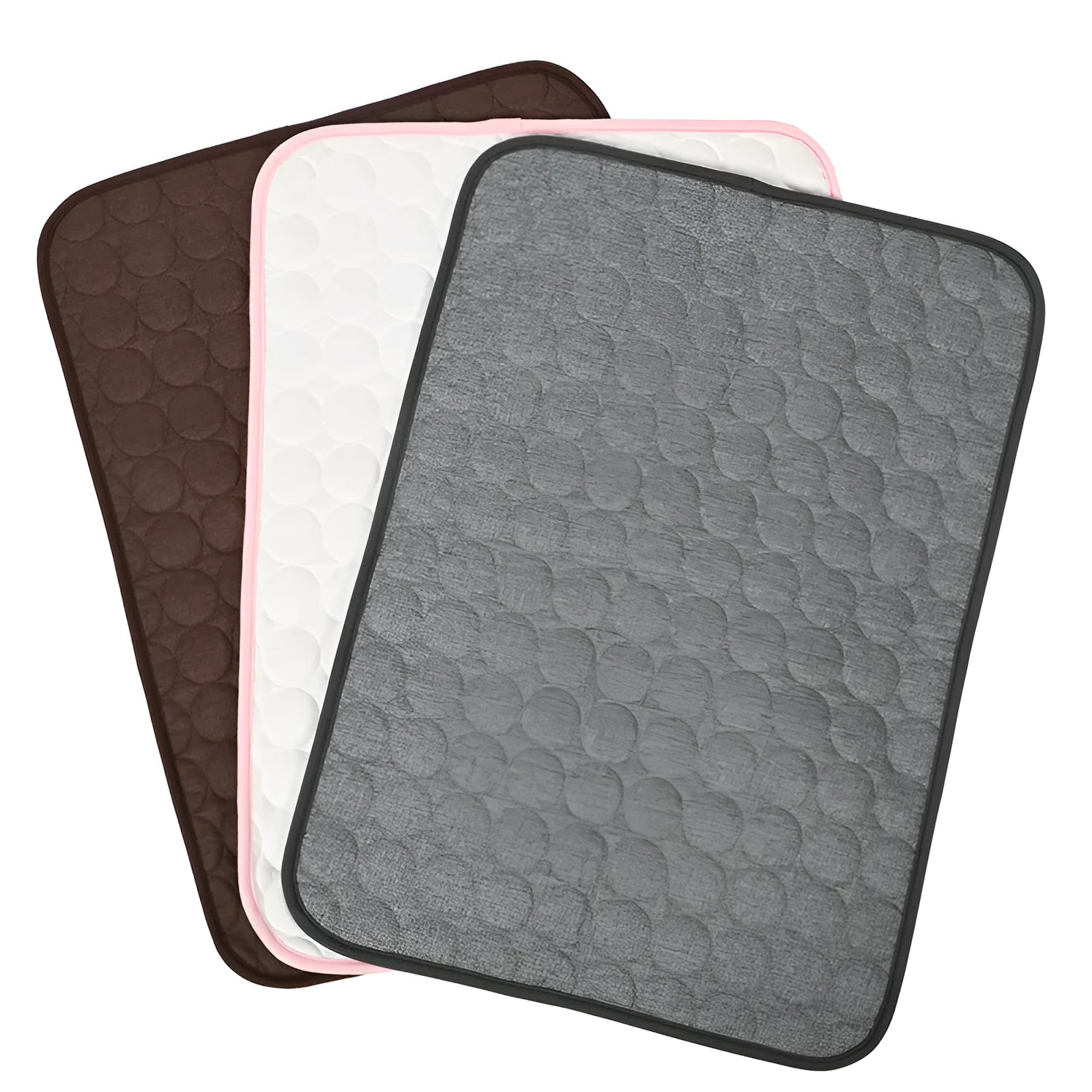 Double-sided thermal dog bed in brown cloth with thermal backing, size 71x51cm or 107x71cm, for small and medium dogs