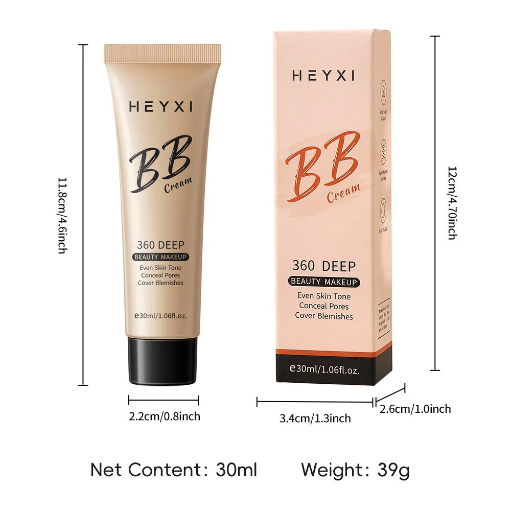 Waterproof sweat-proof BB cream in four shade options 01 02 03 04 for universal skin types