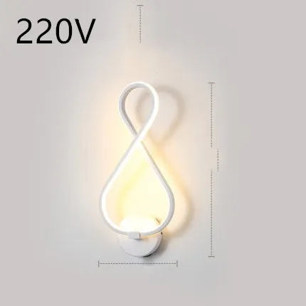 Minimalist Nordic LED wall lamp with silicone shade for bedroom bedside lighting