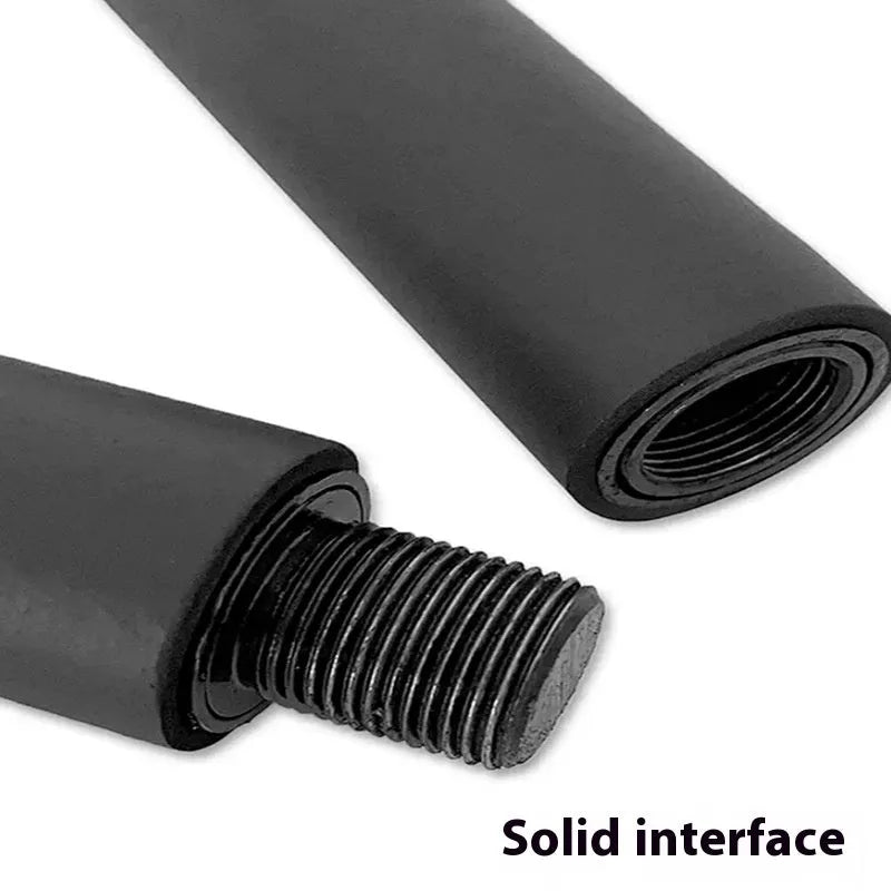 Two-segment push-and-pull fitness stick for yoga and Pilates resistance exercises.