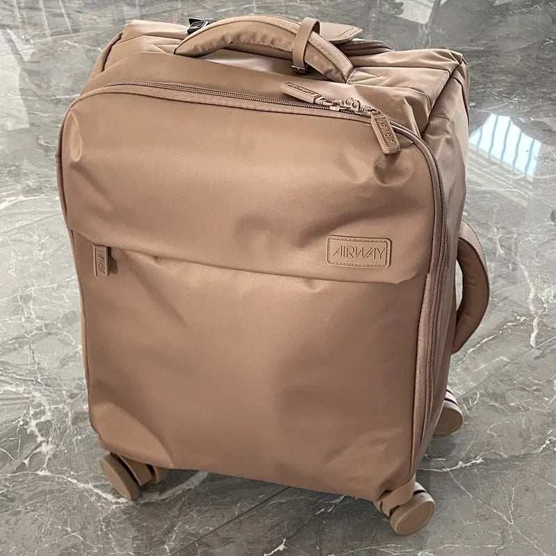 Ultra-light waterproof Oxford cloth suitcase with universal wheels in contemporary colour options