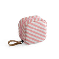 Cloth cube-shaped makeup storage bag in plain design available in multiple colours