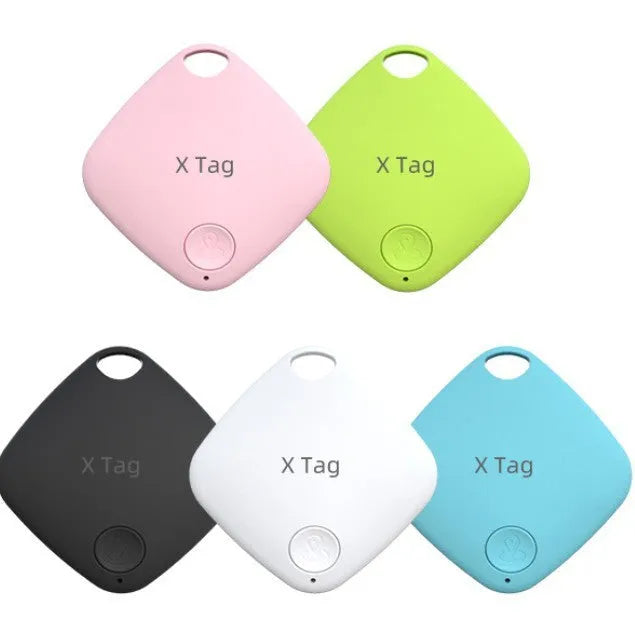 Bluetooth anti-lost positioner in black, blue, green, pink, or white for keys, wallets, and pets