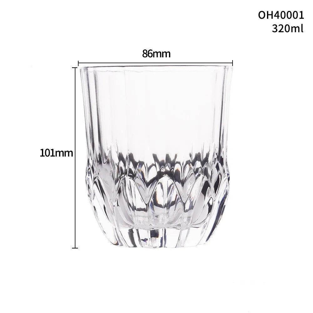 Thick bottom whiskey shot glass in crystal glass with 301-400ml capacity