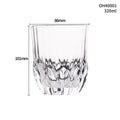 Thick bottom whiskey shot glass in crystal glass with 301-400ml capacity