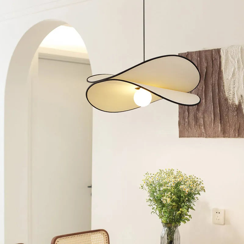 French style artistic fabric chandelier pendant light in modern simplicity design for bedroom ceiling