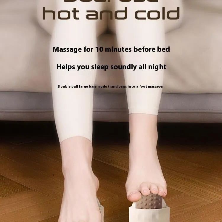 Caramel mocha and green massage balls for cold and hot compress therapy with muscle relaxation applications