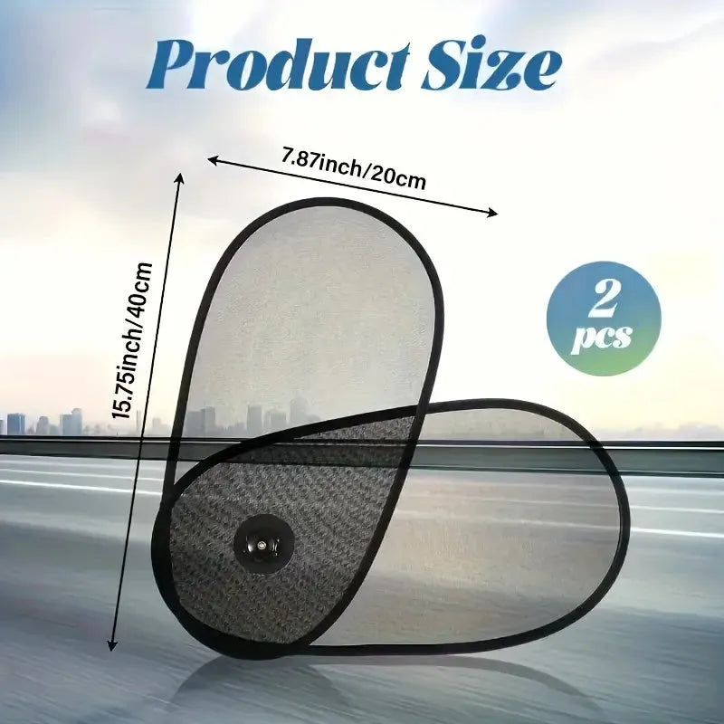 Breathable adjustable car side window shade for baby sun protection with suction cups