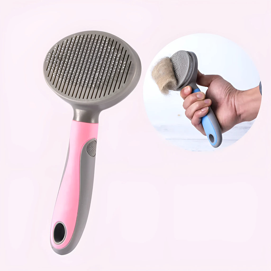 Kitten Cat Comb De-floating Hair Stripper pet grooming comb with 60° curved needle in candy blue