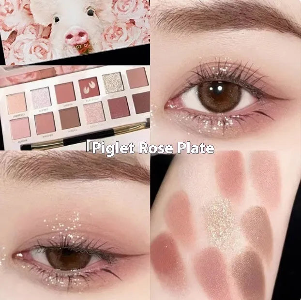 Explorer animal theme eyeshadow palette with twelve colours including matte and shimmer finishes