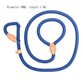 Rope dog training leash with integrated automatic tightening collar for blast race exercises