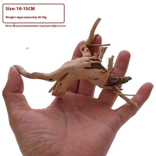 Xiaoqi root wood aquarium decoration ornament on a white background
